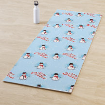 Traditional Snowman with Merry Christmas on BLUE