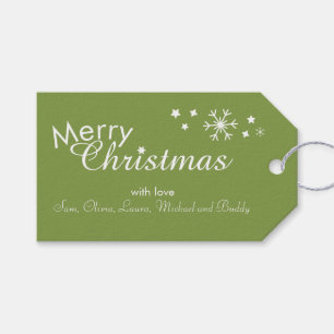 Traditional - Soft Green - Customisable Gift Tags