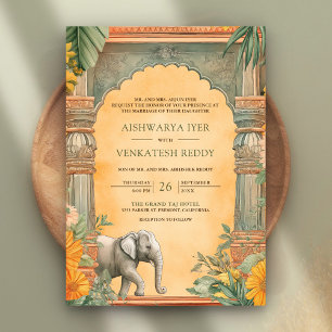 Traditional South Indian QR Code Wedding Invitation