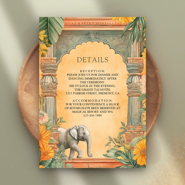 Traditional South Indian Wedding Details Enclosure Card (Creator Uploaded)