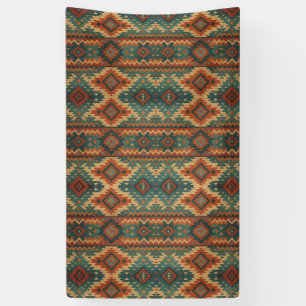 Traditional Southwestern rustic teal & brown Banner