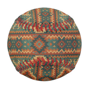 Traditional Southwestern rustic teal & brown Baseball