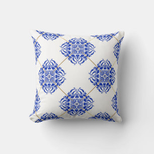 Traditional spain seamless pattern. Spanish cerami Cushion