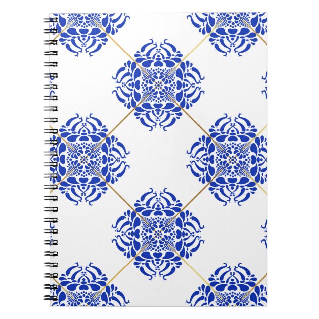 Traditional spain seamless pattern. Spanish cerami Notebook (Front)