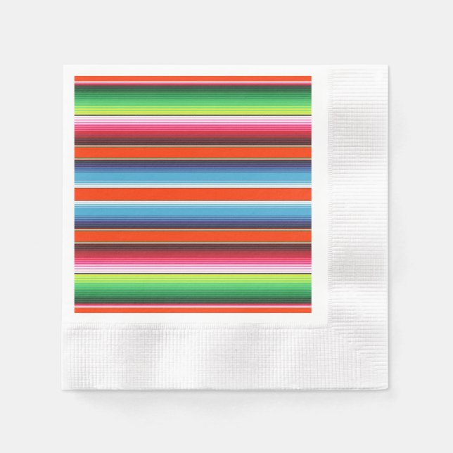 Traditional Spanish Serape Fiesta Mexican Blanket Napkin (Front)