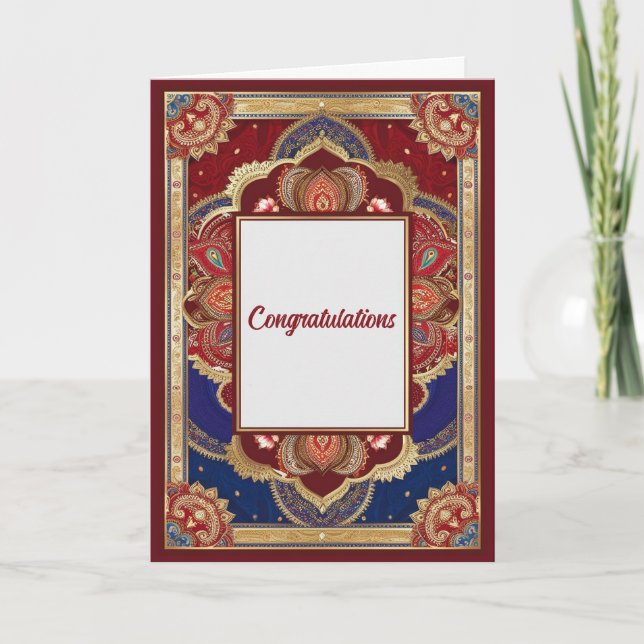 Traditional Splendour - Regal Style Wedding Card  (Front)