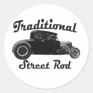 Traditional Street Rod Classic Round Sticker