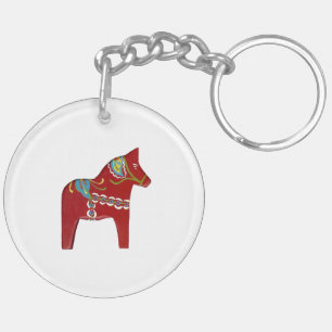 Traditional Style Dala Horse keychain