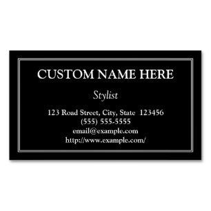 Traditional Stylist Magnetic Business Card