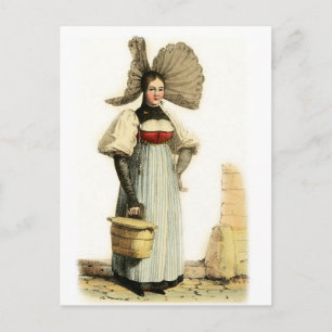 Traditional Swiss Costume of Bern Postcard