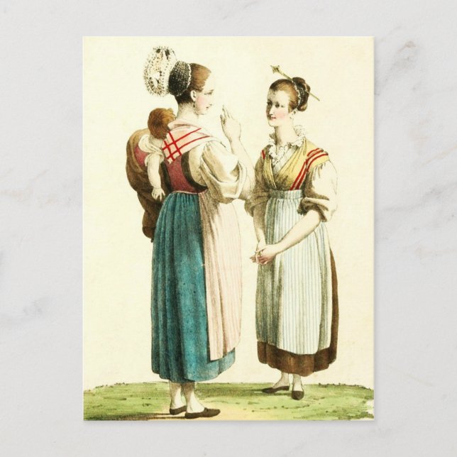 Traditional Swiss Costume of the Canton of Uri Postcard (Front)