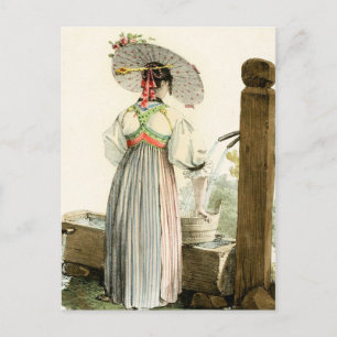 Traditional Swiss Costume of Unterwalden Postcard