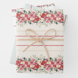 traditional tapestry christmas foliage Holiday Wrapping Paper Sheet