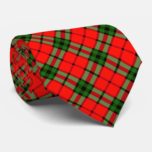Traditional Tartan christmas Tie (Rolled)