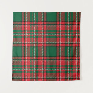 Traditional tartan: red-green plaid pattern. tapestry