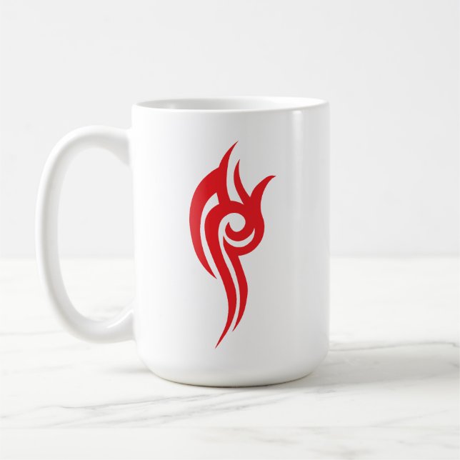 Traditional Tattoo Art Inspired Design Coffee Mug (Left)