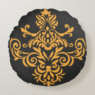 Traditional Tattoo Art Inspired Design Round Cushion