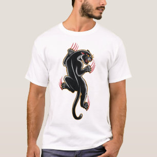 Traditional Tattoo Panther illustration Sticker T-Shirt