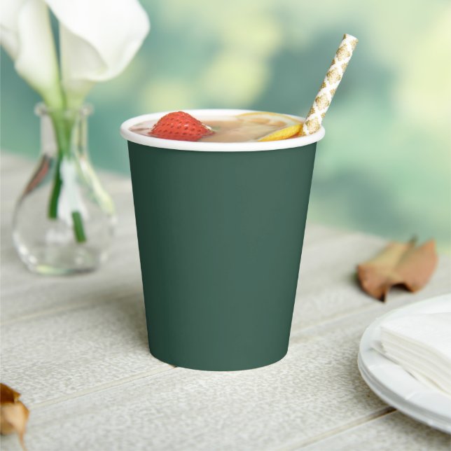 Traditional - Teal Green Paper Cups (Insitu)