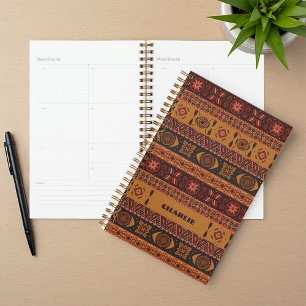 Traditional Terracotta Ethnic Tribal Boho Pattern Planner