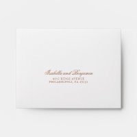 Traditional Terracotta Formal Elegant RSVP Wedding