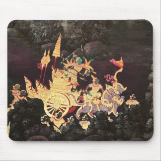 Traditional Thai Art Royal Chariot Painting Mouse Mat