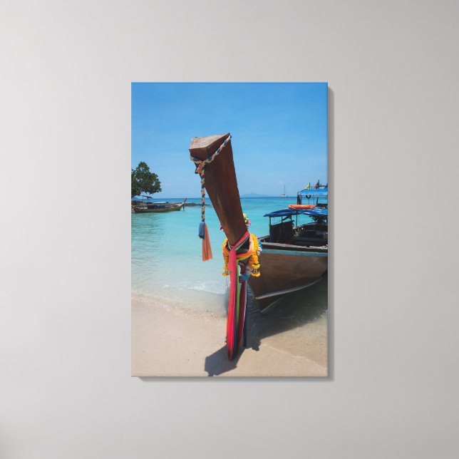 Traditional Thai Boat Canvas Print (Front)