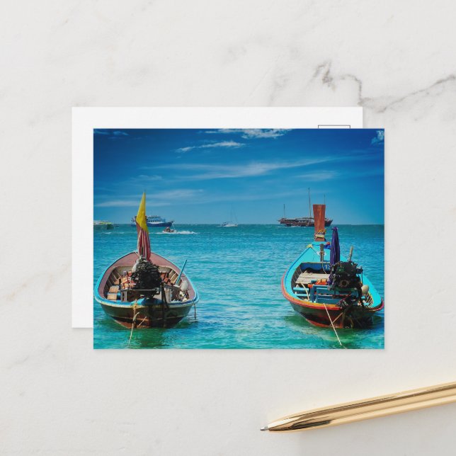 Traditional Thai Boat Post Card (Front/Back In Situ)
