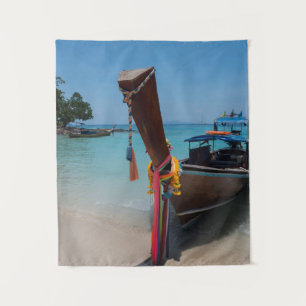 Traditional Thai Boat Tapestry