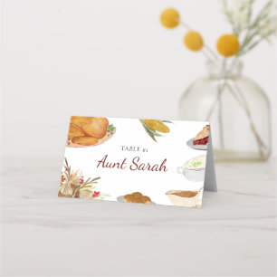 Traditional Thanksgiving Dinner Table Placecards