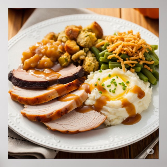 Traditional Thanksgiving Feast Poster (Front)