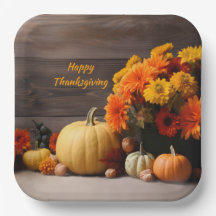Traditional Thanksgiving Paper Plate