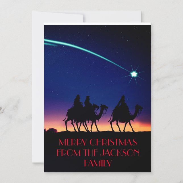 Traditional Three Wise Men Christmas Card  (Front)
