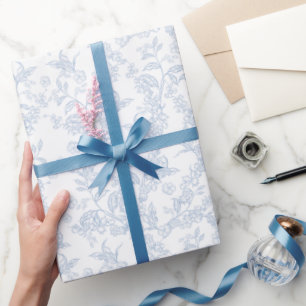 Traditional Toile-De-Jouy Chinoiserie Pattern Wrapping Paper
