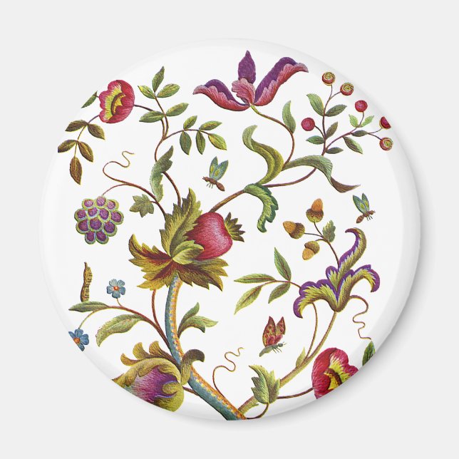 Traditional Tree of Life Embroidery Pattern Magnet (Front)