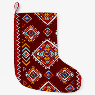 Traditional tribal, ethnic seamless texture. small christmas stocking