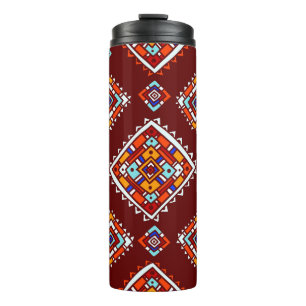 Traditional tribal, ethnic seamless texture. thermal tumbler