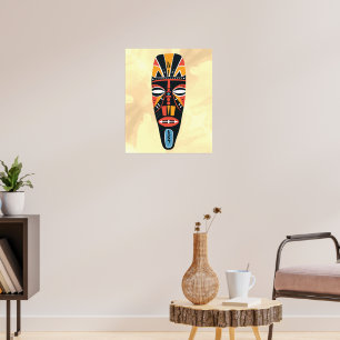 Traditional Tribal Mask Black History Month Poster
