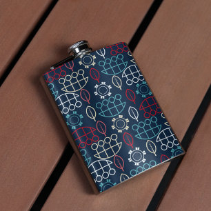 Traditional Tribal Pattern Art Hip Flask