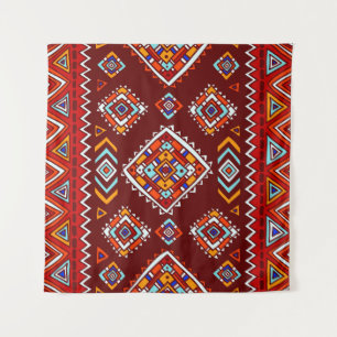 Traditional tribal pattern in ethnic style tapestry