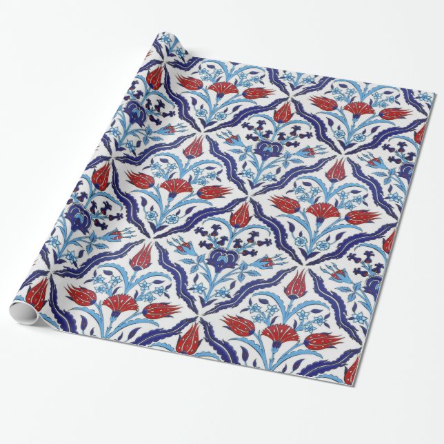 traditional turkish tiles wrapping paper (Unrolled)
