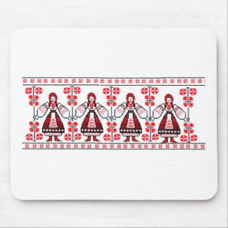 Traditional Ukrainian embroidery ukraine girls Mouse Mat