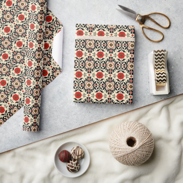 Traditional Ukrainian Seamless Pattern Wrapping Paper (Crafts)