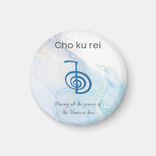 Traditional Usui Reiki Symbol Cho Ku Rei Blue  Magnet