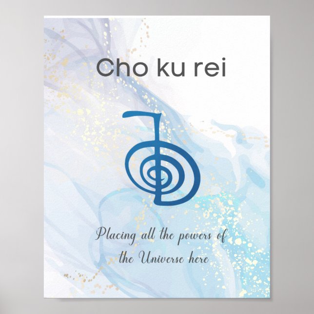 Traditional Usui Reiki Symbol Cho Ku Rei Poster (Front)