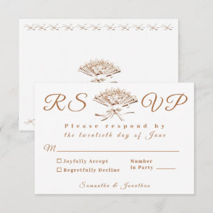Traditional Victorian Wedding RSVP Card