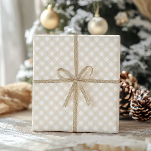 Traditional Vintage Beige Christmas Wrapping Paper