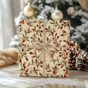 Traditional Vintage Cat Christmas Wrapping Paper
