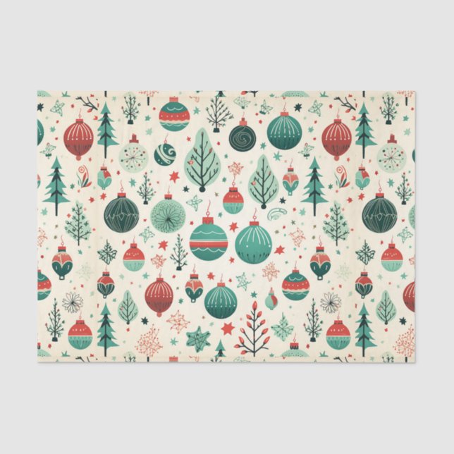 Traditional Vintage Christmas Decoupage Tissue Paper (Front)