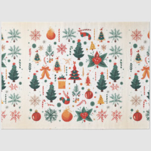 Traditional Vintage Christmas Decoupage Tissue Paper